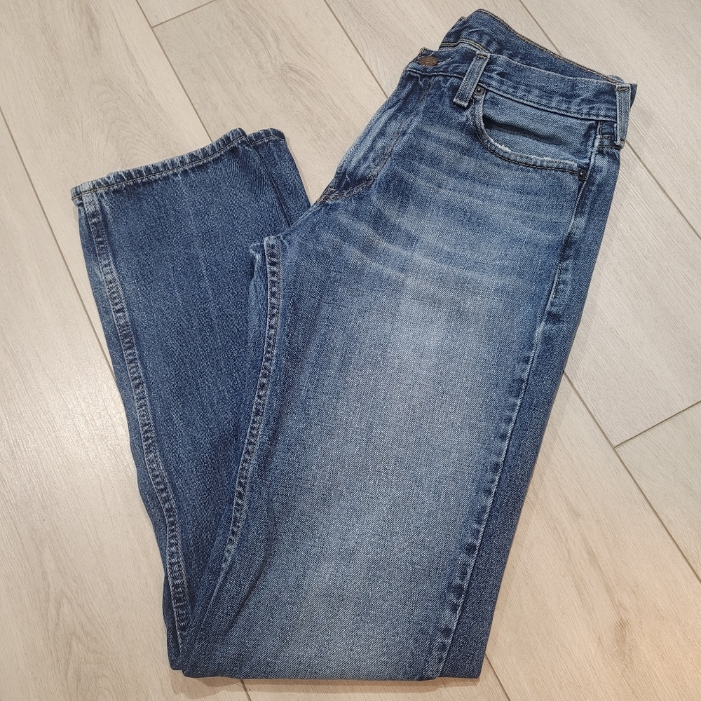 Hollister Men's Classic Distressed Slim Leg Cotton Denim Jeans 32x34 Blue Casual